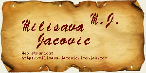 Milisava Jačović vizit kartica